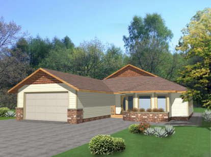 Ranch House Plan #039-00224 Elevation Photo