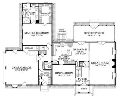 Floorplan 1 for House Plan #7922-00169