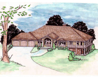 Traditional House Plan #039-00225 Elevation Photo