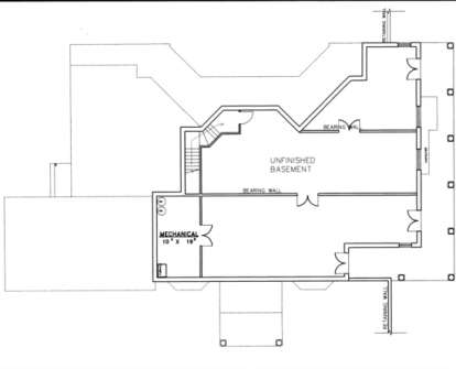 Basement Floor for House Plan #039-00225