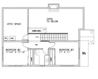 Second Floor for House Plan #039-00226