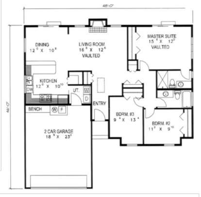Floorplan for House Plan #039-00227