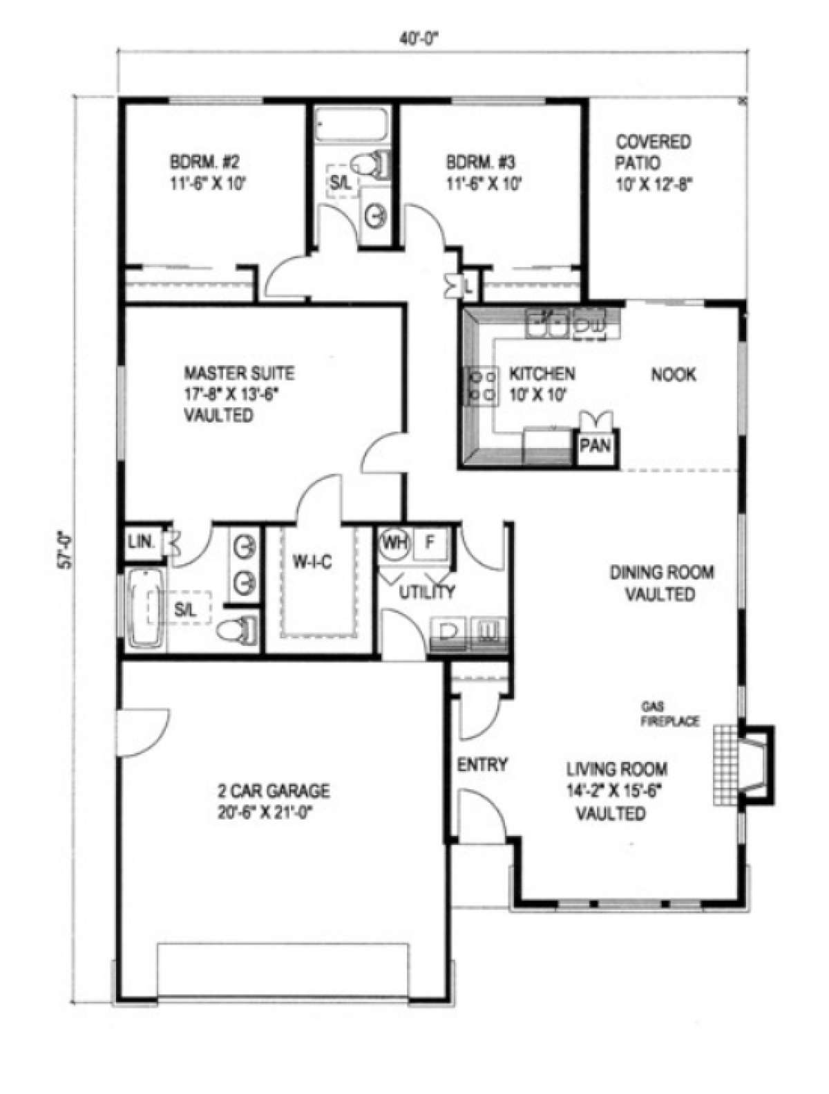 Floorpan for House Plan #039-00228