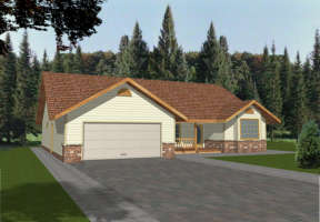 Contemporary House Plan #039-00229 Elevation Photo