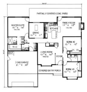 Floorplan for House Plan #039-00229