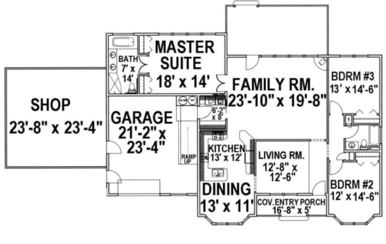 House Plan House Plan #1516 Drawing 1