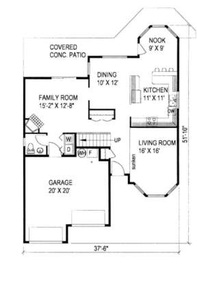 FIrst Floor for House Plan #039-00231