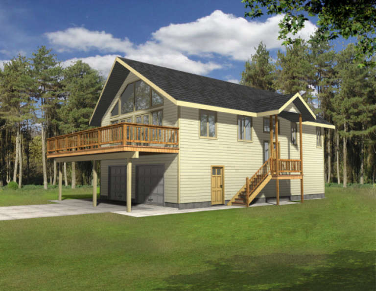 Vacation House Plan #039-00233 Elevation Photo