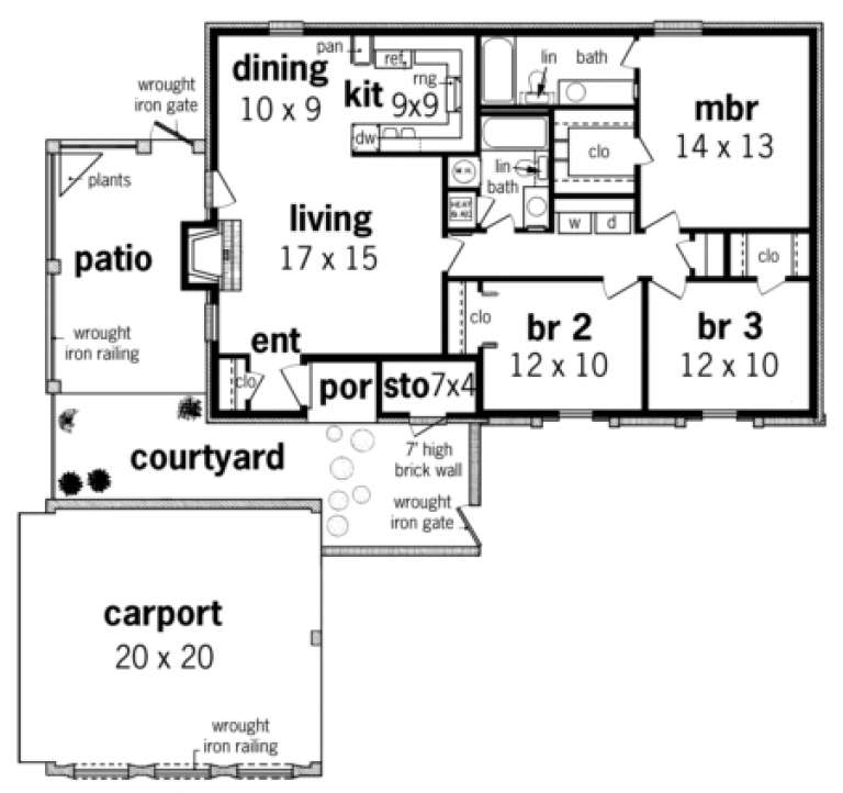 House Plan House Plan #1521 Drawing 1