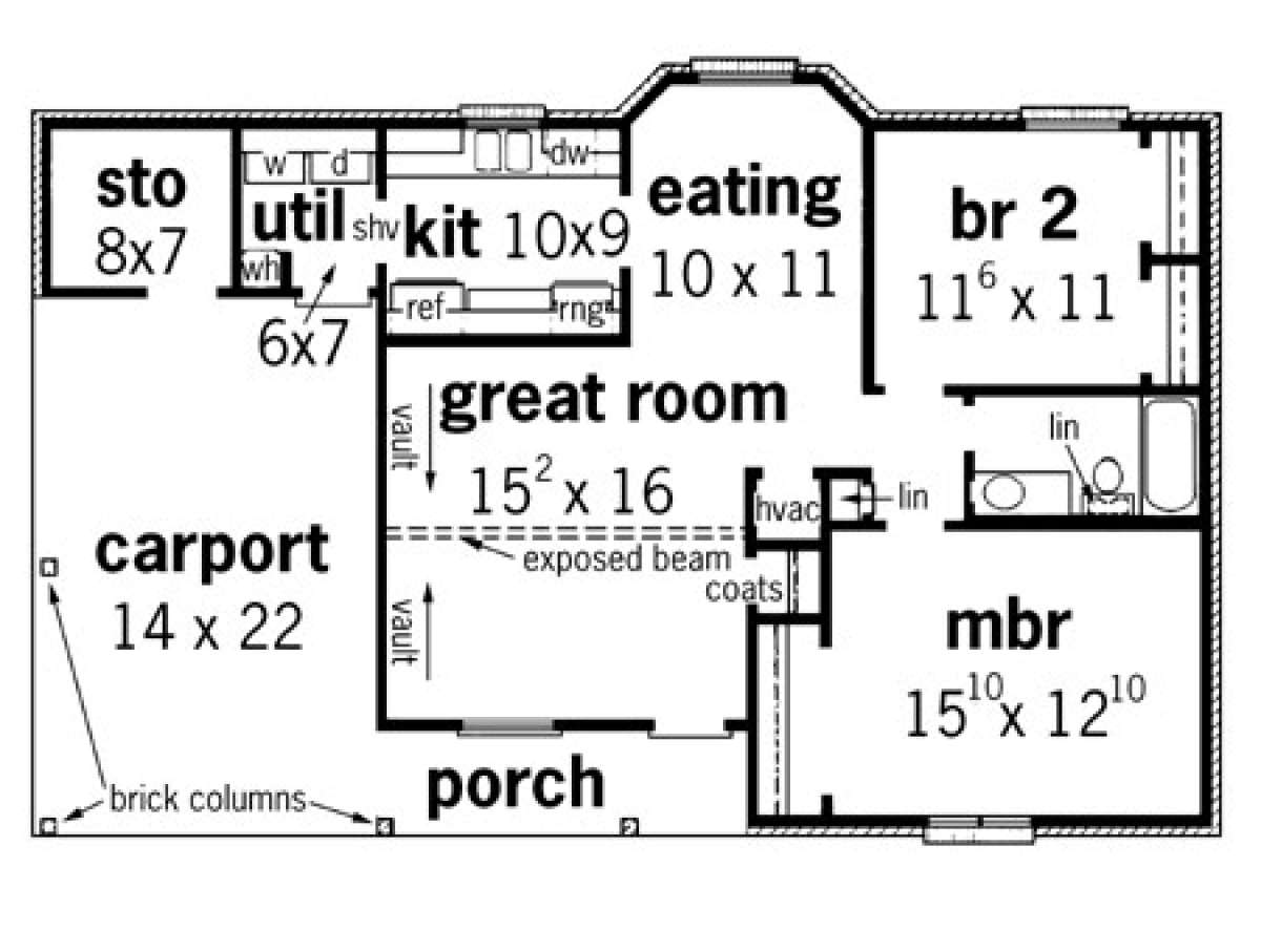 Floorplan 1 for House Plan #9035-00001