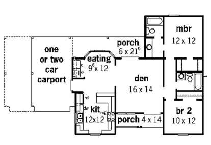 Floorplan 1 for House Plan #9035-00002