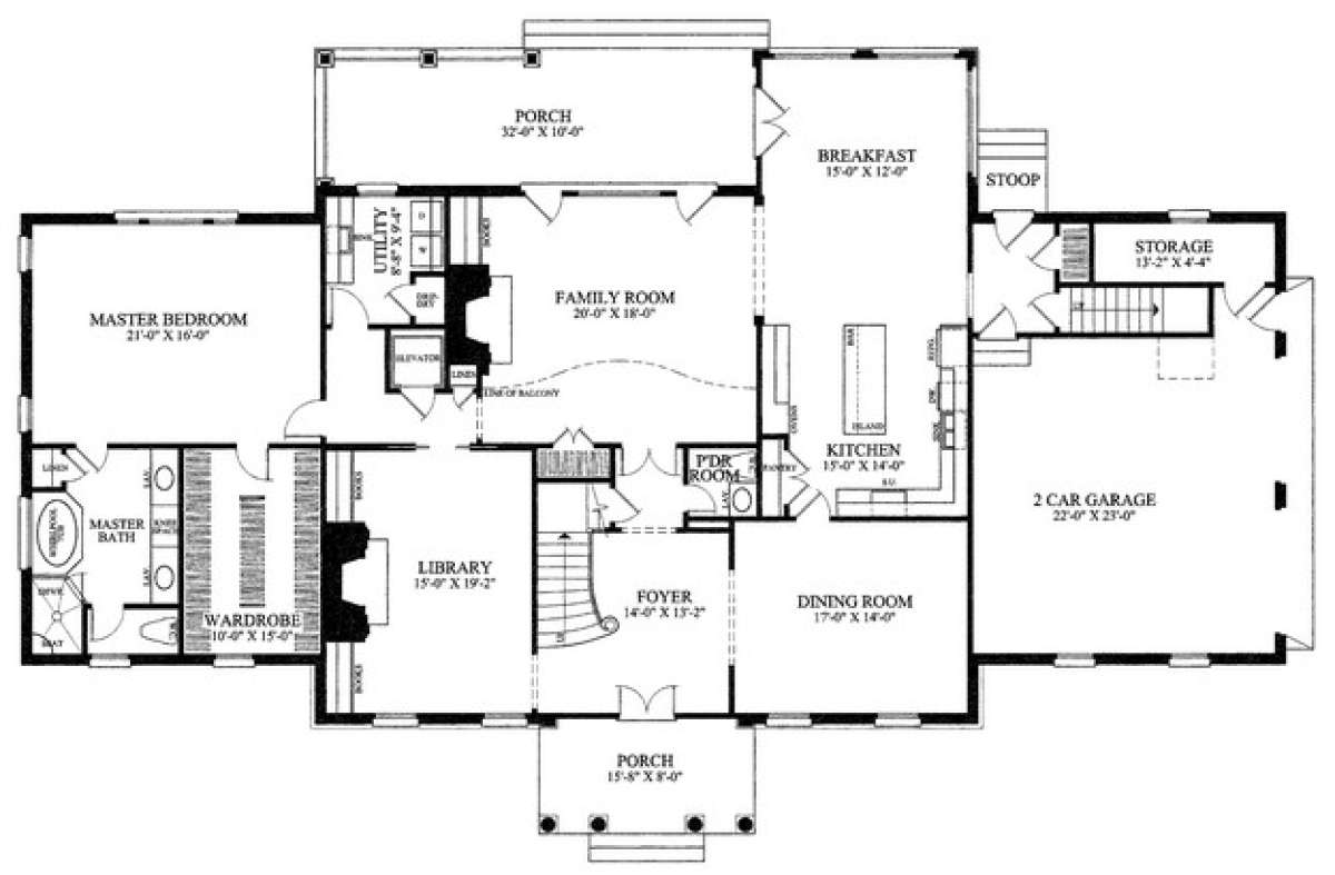 Floorplan 1 for House Plan #7922-00180