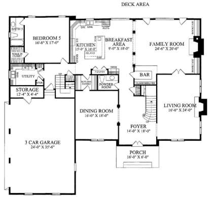 Floorplan 1 for House Plan #7922-00182