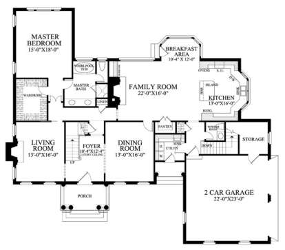 Floorplan 1 for House Plan #7922-00184