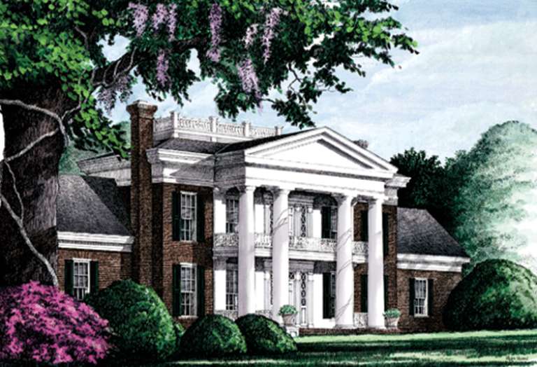 Greek Revival House Plan #7922-00189 Elevation Photo