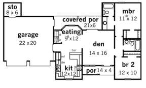 Floorplan 1 for House Plan #9035-00004