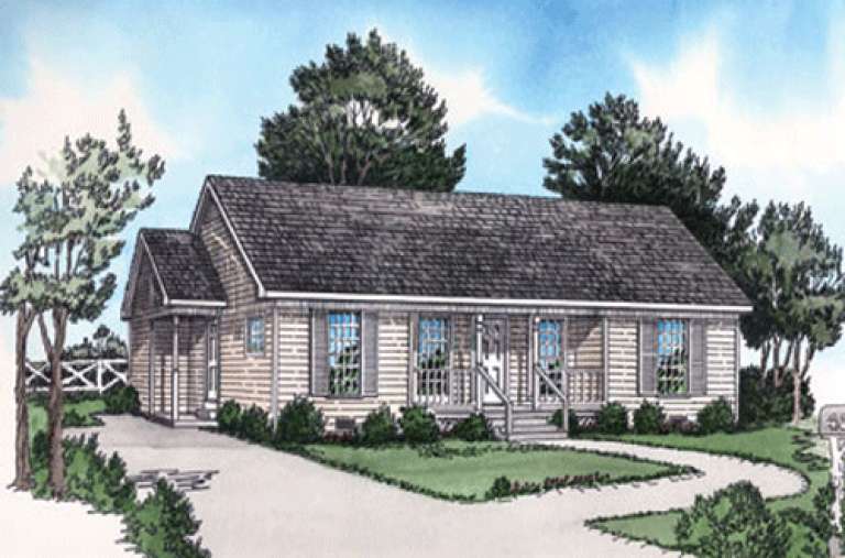 Ranch House Plan #9035-00009 Elevation Photo