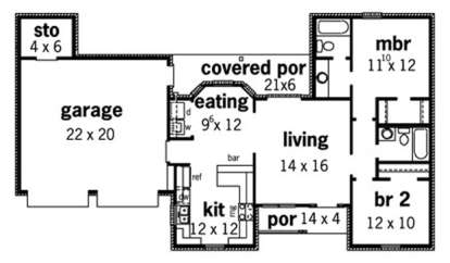 Floorplan 1 for House Plan #9035-00010