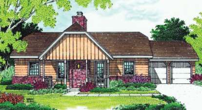 3 Bed, 2 Bath, 1187 Square Foot House Plan - #048-00026