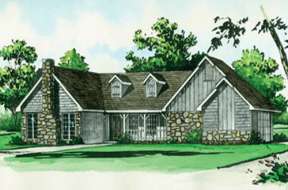 Ranch House Plan #9035-00013 Elevation Photo