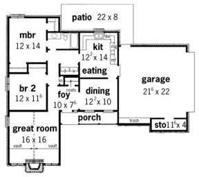 Floorplan 1 for House Plan #9035-00013