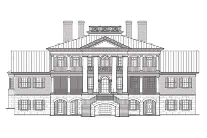 Colonial House Plan #7922-00195 Elevation Photo