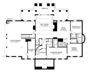 Basement for House Plan #7922-00195