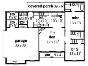 Floorplan 1 for House Plan #9035-00018