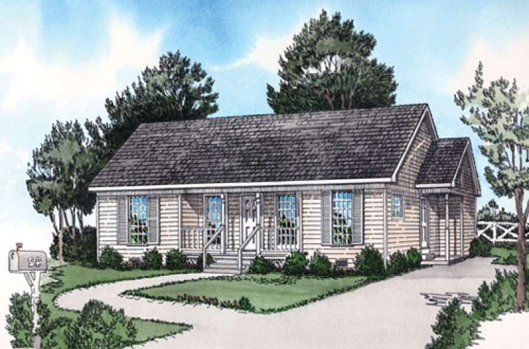 Ranch House Plan #9035-00021 Elevation Photo