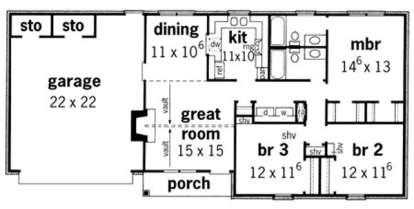 Floorplan 1 for House Plan #9035-00024