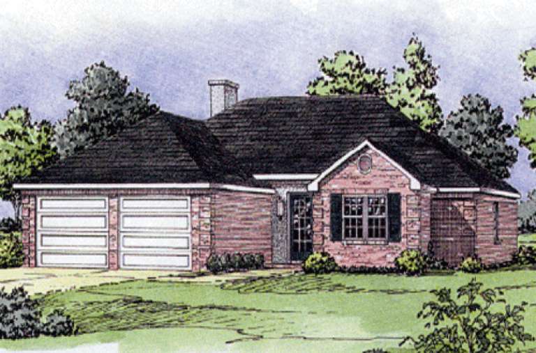 European House Plan #9035-00026 Elevation Photo
