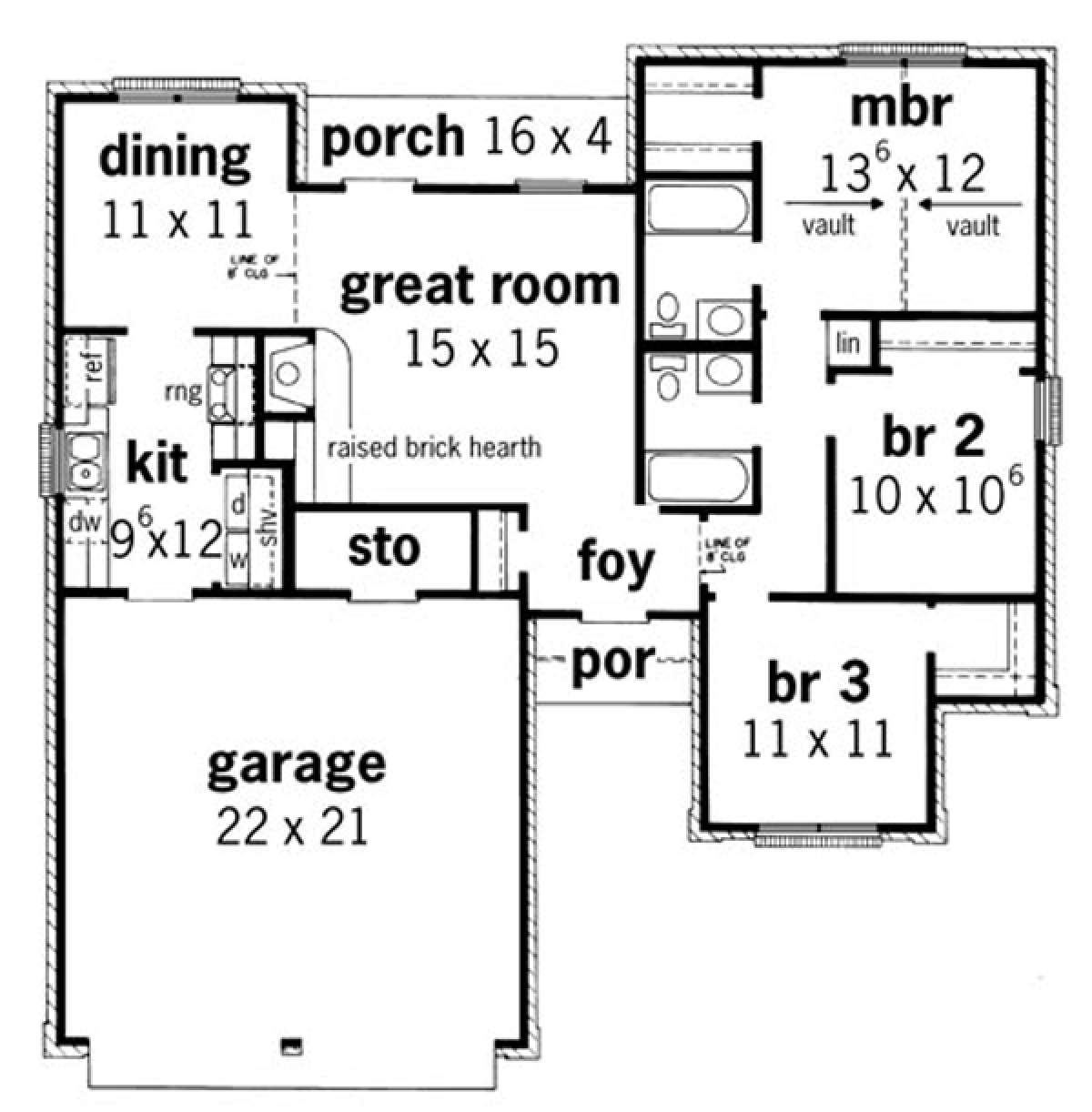 Floorplan 1 for House Plan #9035-00026