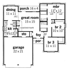 Floorplan 1 for House Plan #9035-00026