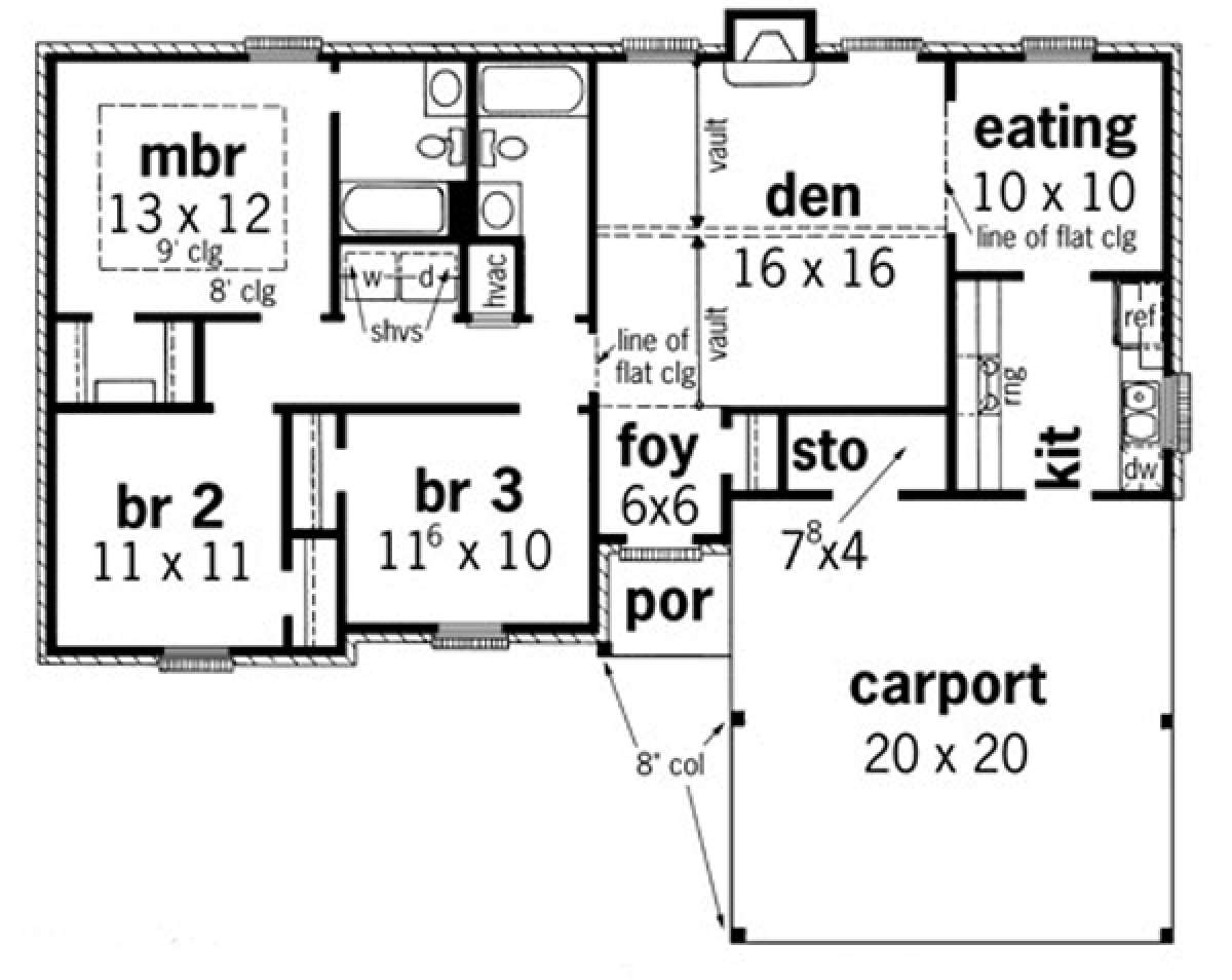 Floorplan 1 for House Plan #9035-00027