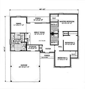 Floorplan 1 for House Plan #9035-00028