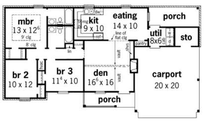 Floorplan 1 for House Plan #9035-00032