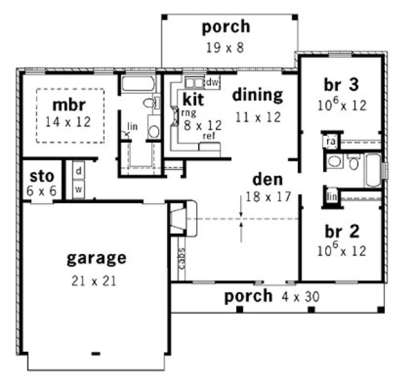Floorplan 1 for House Plan #9035-00034