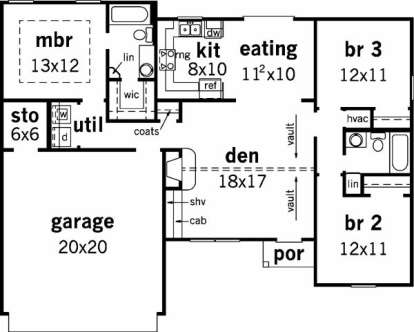 Floorplan 1 for House Plan #9035-00035