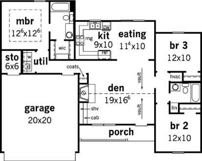 Floorplan 1 for House Plan #9035-00037