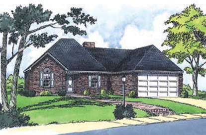 Ranch House Plan #9035-00041 Elevation Photo