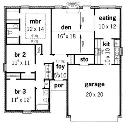 Floorplan1 for House Plan #9035-00042