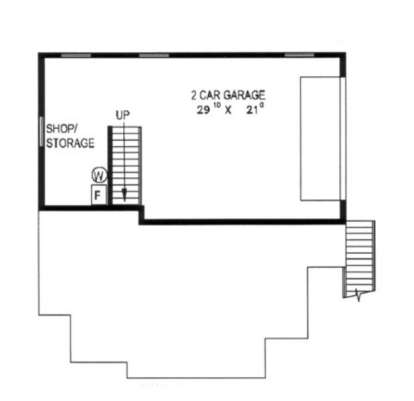 Garage Floor for House Plan #039-00236