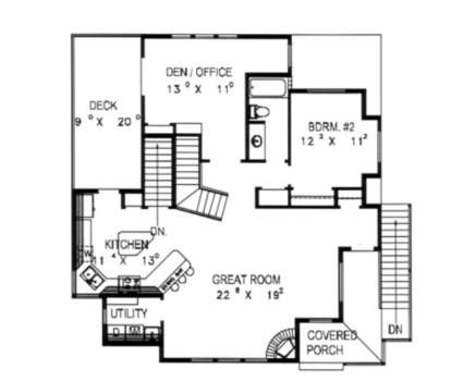 First Floor for House Plan #039-00236