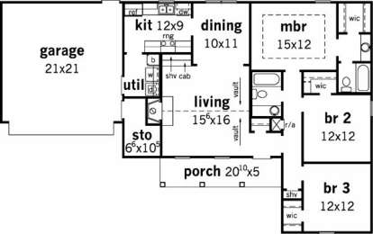 Floorplan 1 for House Plan #9035-00048