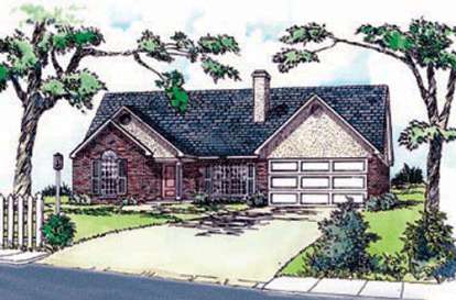 Ranch House Plan #9035-00050 Elevation Photo