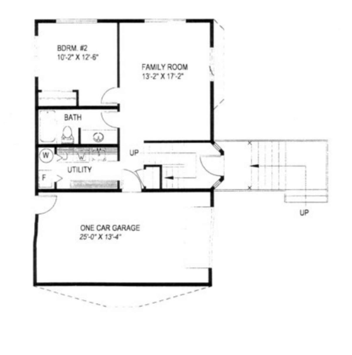 Basement Floor for House Plan #039-00237