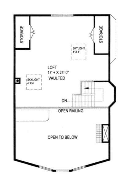 Loft Floor for House Plan #039-00237