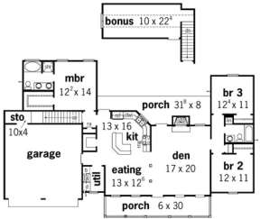 Floorplan 1 for House Plan #9035-00056