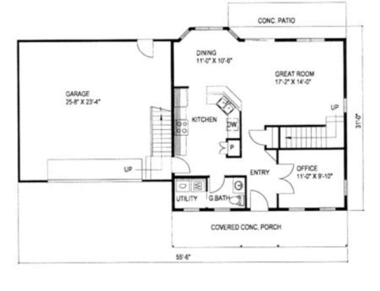 House Plan House Plan #1529 Drawing 1