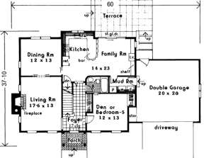 Main Floor for House Plan #033-00011